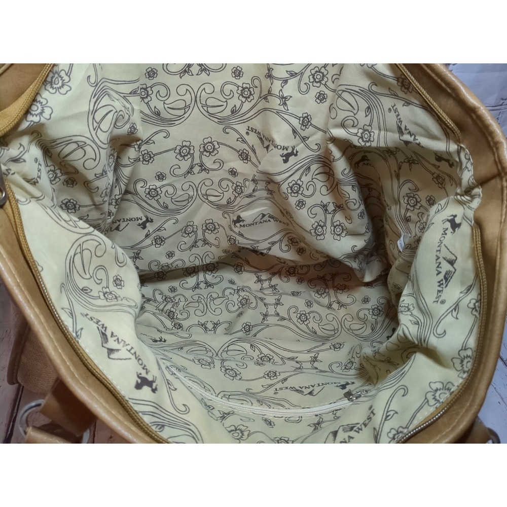 MONTANA WEST‎ Purse Weekender Bag Large Western Horse Tote Handbag Soft Canvas - Picture 6 of 7